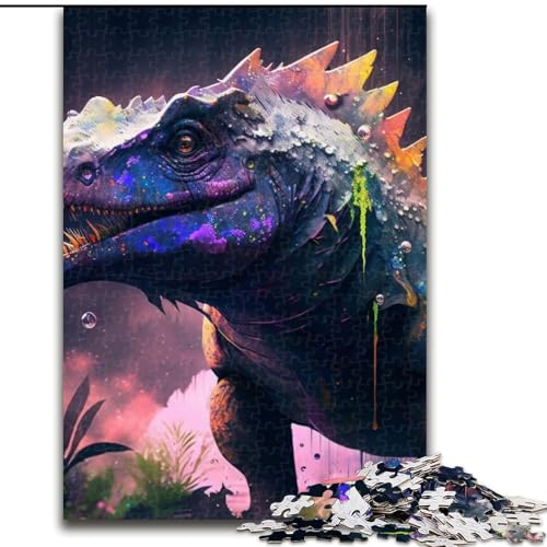 1000-teiliges Puzzle für Erwachsene, Dinosaurier, aus Holz, hochschwieriges Denkspiel für Jugendliche, 50x75cm, für Teenager und Familienspaß 1000-teiliges Puzzle für Erwachsene, Dinosaurier, aus Holz, hochschwieriges Denkspiel für Jugendliche, 50x75cm, für Teenager und Familienspaß von MLADSOEHK