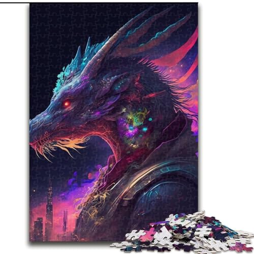 1000-teiliges Puzzle für Erwachsene, Drache, aus Holz, hochschwieriges Denkspiel für Jugendliche, 50x75cm, für Teenager und Familienspaß 1000-teiliges Puzzle für Erwachsene, Drache, aus Holz, hochschwieriges Denkspiel für Jugendliche, 50x75cm, für Teenager und Familienspaß von MLADSOEHK