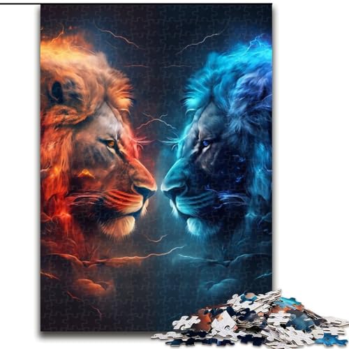 1000-teiliges Puzzle für Erwachsene, Fantasie-Löwe, aus Holz, perfektes DIY-Kunstdekor oder Geburtstagsgeschenk, 50x75cm, Lernspielzeug für Teenager, Heimbüro-Dekor 1000-teiliges Puzzle für Erwachsene, Fantasie-Löwe, aus Holz, perfektes DIY-Kunstdekor oder Geburtstagsgeschenk, 50x75cm, Lernspielzeug für Teenager, Heimbüro-Dekor von MLADSOEHK