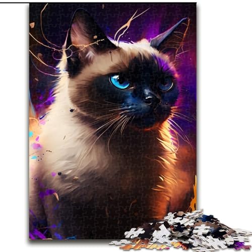 1000-teiliges Puzzle für Erwachsene, Fantasie-Siamkatze aus Holz, perfektes DIY-Kunstdekor oder Geburtstagsgeschenk, 50x75cm, Lernspielzeug für Teenager, Heimbüro-Dekor 1000-teiliges Puzzle für Erwachsene, Fantasie-Siamkatze aus Holz, perfektes DIY-Kunstdekor oder Geburtstagsgeschenk, 50x75cm, Lernspielzeug für Teenager, Heimbüro-Dekor von MLADSOEHK