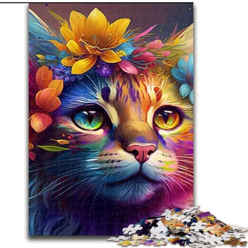 1000-teiliges Puzzle für Erwachsene, Fantasiekatze, aus Holz, für Teenager ab 14 Jahren, Heimdekoration, 50x75cm, pädagogisches und unterhaltsames Indoor-Spiel für die Heimdekoration 1000-teiliges Puzzle für Erwachsene, Fantasiekatze, aus Holz, für Teenager ab 14 Jahren, Heimdekoration, 50x75cm, pädagogisches und unterhaltsames Indoor-Spiel für die Heimdekoration von MLADSOEHK
