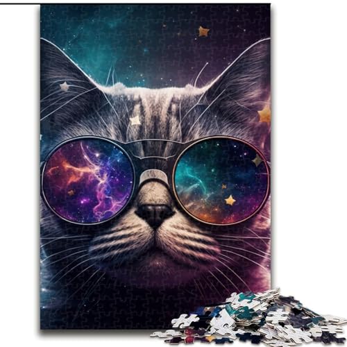 1000-teiliges Puzzle für Erwachsene, Fantasiekatze aus Holz, für Jugendliche ab 14 Jahren, Heimdekoration, 50x75cm, als Geburtstags-, Urlaubs-, Weihnachts- und Halloweengeschenk 1000-teiliges Puzzle für Erwachsene, Fantasiekatze aus Holz, für Jugendliche ab 14 Jahren, Heimdekoration, 50x75cm, als Geburtstags-, Urlaubs-, Weihnachts- und Halloweengeschenk von MLADSOEHK