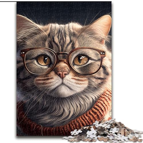 1000-teiliges Puzzle für Erwachsene, Fantasiekatze aus Holz, hochschwieriges Denkspiel für Jugendliche, 50x75cm, Lernspielzeug für Jugendliche, Heimbüro-Dekor 1000-teiliges Puzzle für Erwachsene, Fantasiekatze aus Holz, hochschwieriges Denkspiel für Jugendliche, 50x75cm, Lernspielzeug für Jugendliche, Heimbüro-Dekor von MLADSOEHK