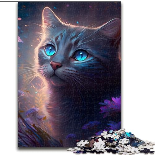 1000-teiliges Puzzle für Erwachsene, Fantasiekatze aus Holz, hochschwieriges Denkspiel für Jugendliche, 50x75cm, für Teenager und Familienspaß 1000-teiliges Puzzle für Erwachsene, Fantasiekatze aus Holz, hochschwieriges Denkspiel für Jugendliche, 50x75cm, für Teenager und Familienspaß von MLADSOEHK