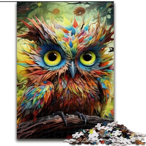1000-teiliges Puzzle für Erwachsene, Fantasy-Kunst-Eule aus Holz, hochschwieriges Denkspiel für Jugendliche, 50x75cm, Lernspielzeug für Jugendliche, Heimbüro-Dekor 1000-teiliges Puzzle für Erwachsene, Fantasy-Kunst-Eule aus Holz, hochschwieriges Denkspiel für Jugendliche, 50x75cm, Lernspielzeug für Jugendliche, Heimbüro-Dekor von MLADSOEHK