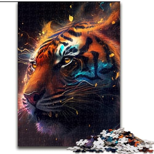1000-teiliges Puzzle für Erwachsene, Fantasy-Tiger, aus Holz, hochschwieriges Denkspiel für Jugendliche, 50x75cm, Lernspielzeug für Jugendliche, Heimbüro-Dekor 1000-teiliges Puzzle für Erwachsene, Fantasy-Tiger, aus Holz, hochschwieriges Denkspiel für Jugendliche, 50x75cm, Lernspielzeug für Jugendliche, Heimbüro-Dekor von MLADSOEHK