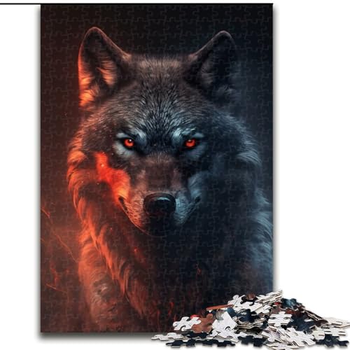 1000-teiliges Puzzle für Erwachsene, Fantasy-Wolf, aus Holz, für Jugendliche ab 14 Jahren, Heimdekoration, 50x75cm, pädagogisches und unterhaltsames Indoor-Spiel für die Heimdekoration 1000-teiliges Puzzle für Erwachsene, Fantasy-Wolf, aus Holz, für Jugendliche ab 14 Jahren, Heimdekoration, 50x75cm, pädagogisches und unterhaltsames Indoor-Spiel für die Heimdekoration von MLADSOEHK