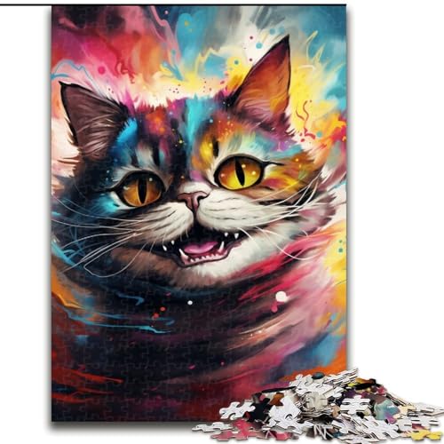 1000-teiliges Puzzle für Erwachsene, Farbkatze, aus Holz, für Jugendliche ab 14 Jahren, Heimdekoration, 50x75cm, als Geburtstags-, Urlaubs-, Weihnachts 1000-teiliges Puzzle für Erwachsene, Farbkatze, aus Holz, für Jugendliche ab 14 Jahren, Heimdekoration, 50x75cm, als Geburtstags-, Urlaubs-, Weihnachts von MLADSOEHK