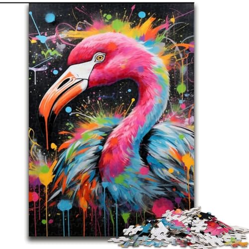 1000-teiliges Puzzle für Erwachsene, Flamingo, aus Holz, schwieriges Denkspiel für Jugendliche, 50x75cm, Lernspielzeug für Jugendliche, Heimbüro-Dekor von MLADSOEHK