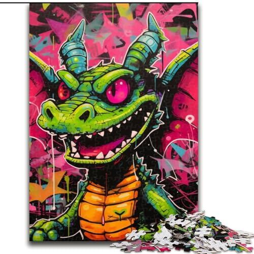 1000-teiliges Puzzle für Erwachsene, Fliegender Drache, Kunst-Graffiti aus Holz, hochschwieriges Denkspiel für Jugendliche, 50x75cm, Lernspielzeug für Jugendliche, Heimbüro-Dekor 1000-teiliges Puzzle für Erwachsene, Fliegender Drache, Kunst-Graffiti aus Holz, hochschwieriges Denkspiel für Jugendliche, 50x75cm, Lernspielzeug für Jugendliche, Heimbüro-Dekor von MLADSOEHK
