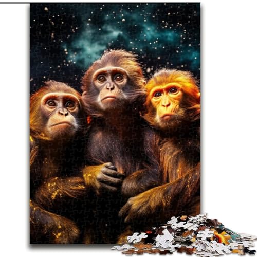 1000-teiliges Puzzle für Erwachsene, Galaxie-AFFE, aus Holz, für Jugendliche ab 14 Jahren, Heimdekoration, 50x75cm, pädagogisches und unterhaltsames Indoor-Spiel für die Heimdekoration 1000-teiliges Puzzle für Erwachsene, Galaxie-AFFE, aus Holz, für Jugendliche ab 14 Jahren, Heimdekoration, 50x75cm, pädagogisches und unterhaltsames Indoor-Spiel für die Heimdekoration von MLADSOEHK