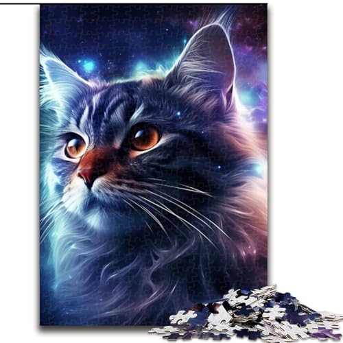 1000-teiliges Puzzle für Erwachsene, Galaxie-Katze, aus Holz, lustige Aktivität für zu Hause, 50x75cm, perfekt für Heimdekoration, Geburtstage, Feiertage und Geschenke 1000-teiliges Puzzle für Erwachsene, Galaxie-Katze, aus Holz, lustige Aktivität für zu Hause, 50x75cm, perfekt für Heimdekoration, Geburtstage, Feiertage und Geschenke von MLADSOEHK