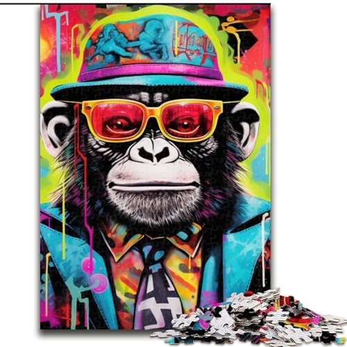 1000-teiliges Puzzle für Erwachsene, Graffiti-Malerei-AFFE aus Holz, lustige Aktivität für zu Hause, 50x75cm, herausfordernd und unterhaltsam, Familienaktivität 1000-teiliges Puzzle für Erwachsene, Graffiti-Malerei-AFFE aus Holz, lustige Aktivität für zu Hause, 50x75cm, herausfordernd und unterhaltsam, Familienaktivität von MLADSOEHK