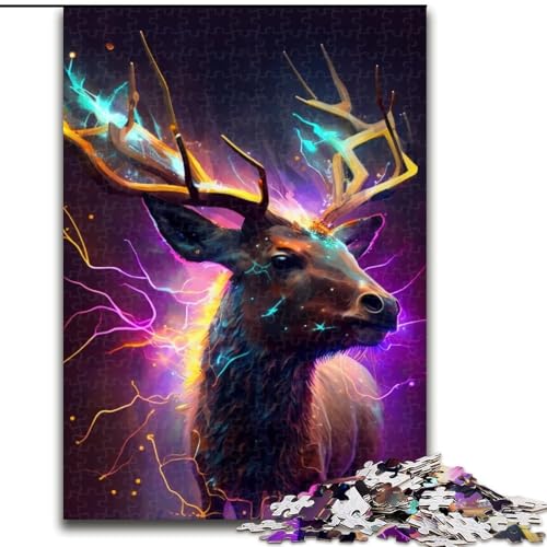 1000-teiliges Puzzle für Erwachsene, Hirsch, aus Holz, perfektes DIY-Kunstdekor oder Geburtstagsgeschenk, 50x75cm, Lernspielzeug für Teenager, Heimbüro-Dekor 1000-teiliges Puzzle für Erwachsene, Hirsch, aus Holz, perfektes DIY-Kunstdekor oder Geburtstagsgeschenk, 50x75cm, Lernspielzeug für Teenager, Heimbüro-Dekor von MLADSOEHK