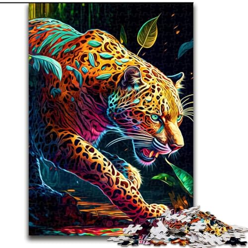1000-teiliges Puzzle für Erwachsene, Jaguar, zum Stressabbau, schwierige Herausforderung, Wichtelgeschenke für Kinder ab 14 Jahren (Größe 50x75cm) von MLADSOEHK