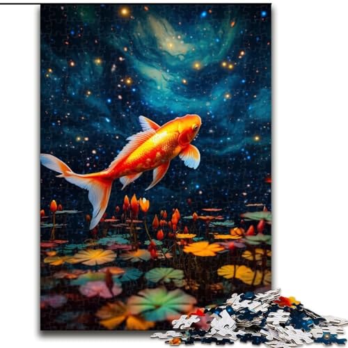 1000-teiliges Puzzle für Erwachsene, Kunst-Goldfisch, aus Holz, für Teenager ab 14 Jahren, Heimdekoration, 50x75cm, pädagogisches und unterhaltsames Indoor-Spiel für die Heimdekoration 1000-teiliges Puzzle für Erwachsene, Kunst-Goldfisch, aus Holz, für Teenager ab 14 Jahren, Heimdekoration, 50x75cm, pädagogisches und unterhaltsames Indoor-Spiel für die Heimdekoration von MLADSOEHK