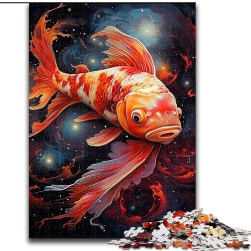 1000-teiliges Puzzle für Erwachsene, Kunst-Goldfisch aus Holz, perfekte DIY-Kunstdekoration oder Geburtstagsgeschenk, 50x75cm, Lernspielzeug für Teenager, Heimbüro-Dekor 1000-teiliges Puzzle für Erwachsene, Kunst-Goldfisch aus Holz, perfekte DIY-Kunstdekoration oder Geburtstagsgeschenk, 50x75cm, Lernspielzeug für Teenager, Heimbüro-Dekor von MLADSOEHK