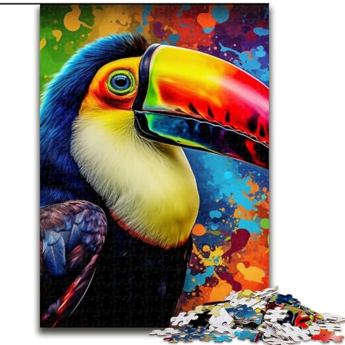 1000-teiliges Puzzle für Erwachsene, Kunst-Tukane aus Holz, hochschwieriges Denkspiel für Jugendliche, 50x75cm, für Teenager und Familienspaß 1000-teiliges Puzzle für Erwachsene, Kunst-Tukane aus Holz, hochschwieriges Denkspiel für Jugendliche, 50x75cm, für Teenager und Familienspaß von MLADSOEHK