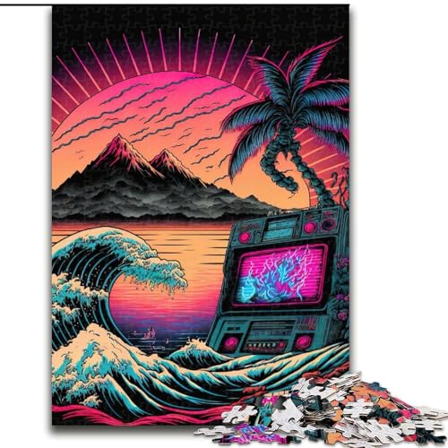 1000-teiliges Puzzle für Erwachsene, Neon-Landschaftspuzzle, anspruchsvolles Denkspiel für Teenager, perfekt als Heimdekoration oder Geschenk (Größe: 50x75cm) von MLADSOEHK