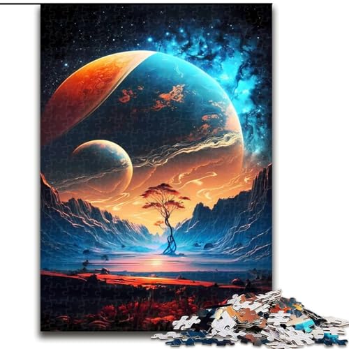 1000-teiliges Puzzle für Erwachsene, Neues Erduniversum-Kosmos-Puzzle, anspruchsvolles Denkspiel für Teenager, perfekt als Heimdekoration oder Geschenk (Größe: 26x38cm) von MLADSOEHK