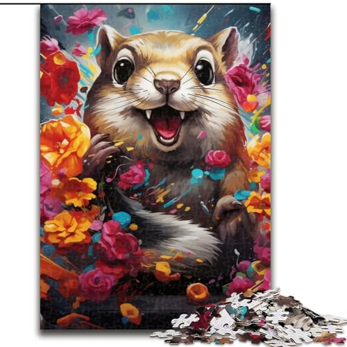 1000-teiliges Puzzle für Erwachsene, Streifenhörnchen, aus Holz, für Jugendliche ab 14 Jahren, Heimdekoration, 50x75cm, als Geburtstags-, Urlaubs-, Weihnachts 1000-teiliges Puzzle für Erwachsene, Streifenhörnchen, aus Holz, für Jugendliche ab 14 Jahren, Heimdekoration, 50x75cm, als Geburtstags-, Urlaubs-, Weihnachts von MLADSOEHK