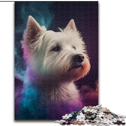 1000-teiliges Puzzle für Erwachsene, West Highland White Terrier, aus Holz, hochschwieriges Denkspiel für Jugendliche, 50x75cm, Lernspielzeug für Jugendliche, Heimbüro-Dekor 1000-teiliges Puzzle für Erwachsene, West Highland White Terrier, aus Holz, hochschwieriges Denkspiel für Jugendliche, 50x75cm, Lernspielzeug für Jugendliche, Heimbüro-Dekor von MLADSOEHK