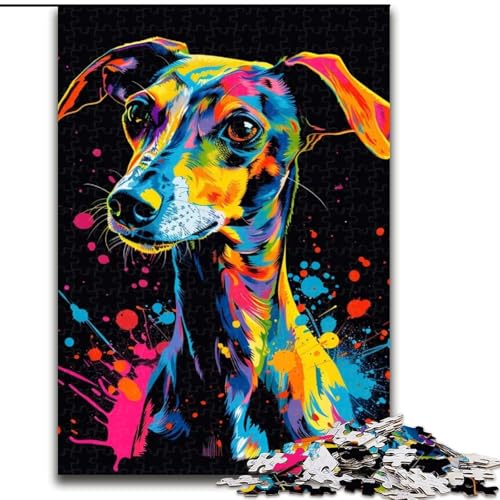 1000-teiliges Puzzle für Erwachsene, Whippet, aus Holz, für Jugendliche ab 14 Jahren, Heimdekoration, 50x75cm, pädagogisches und unterhaltsames Indoor-Spiel für die Heimdekoration 1000-teiliges Puzzle für Erwachsene, Whippet, aus Holz, für Jugendliche ab 14 Jahren, Heimdekoration, 50x75cm, pädagogisches und unterhaltsames Indoor-Spiel für die Heimdekoration von MLADSOEHK