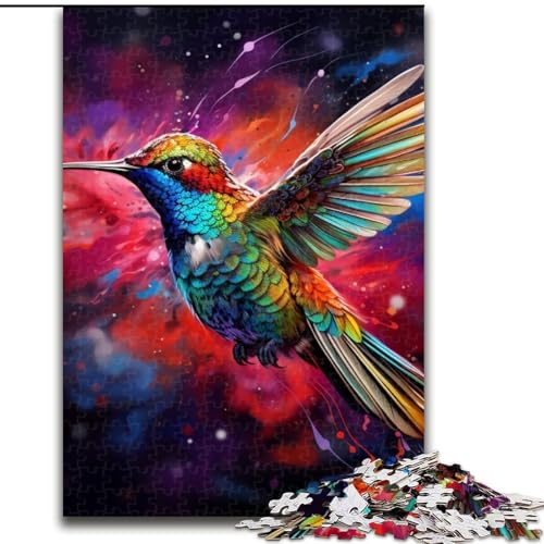 1000-teiliges Puzzle für Erwachsene, bunter Kolibri aus Holz, hochschwieriges Denkspiel für Teenager, 50x75cm, Lernspielzeug für Teenager, Heimbüro-Dekor 1000-teiliges Puzzle für Erwachsene, bunter Kolibri aus Holz, hochschwieriges Denkspiel für Teenager, 50x75cm, Lernspielzeug für Teenager, Heimbüro-Dekor von MLADSOEHK