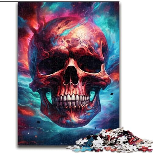 1000-teiliges Puzzle für Erwachsene, bunter Kunst-Totenkopf aus Holz, hochschwieriges Denkspiel für Teenager, 50x75cm, Lernspielzeug für Teenager, Heimbüro-Dekor 1000-teiliges Puzzle für Erwachsene, bunter Kunst-Totenkopf aus Holz, hochschwieriges Denkspiel für Teenager, 50x75cm, Lernspielzeug für Teenager, Heimbüro-Dekor von MLADSOEHK