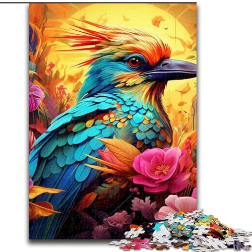 1000-teiliges Puzzle für Erwachsene, bunter Kunstvogel aus Holz, für Teenager ab 14 Jahren, Heimdekoration, 50x75cm, pädagogisches und unterhaltsames Indoor-Spiel für die Heimdekoration 1000-teiliges Puzzle für Erwachsene, bunter Kunstvogel aus Holz, für Teenager ab 14 Jahren, Heimdekoration, 50x75cm, pädagogisches und unterhaltsames Indoor-Spiel für die Heimdekoration von MLADSOEHK