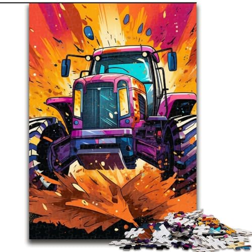 1000-teiliges Puzzle für Erwachsene, bunter Traktor aus Holz, hochschwieriges Denkspiel für Jugendliche, 50x75cm, Lernspielzeug für Jugendliche, Heimbüro-Dekor 1000-teiliges Puzzle für Erwachsene, bunter Traktor aus Holz, hochschwieriges Denkspiel für Jugendliche, 50x75cm, Lernspielzeug für Jugendliche, Heimbüro-Dekor von MLADSOEHK