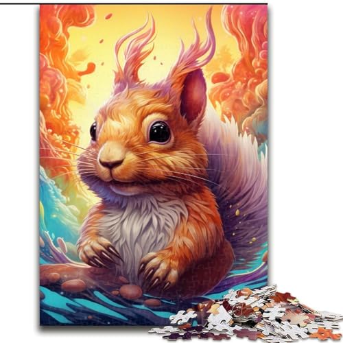 1000-teiliges Puzzle für Erwachsene, buntes Eichhörnchen, aus Holz, perfekte DIY-Kunstdekoration oder Geburtstagsgeschenk, 50x75cm, Lernspielzeug für Teenager, Heimbüro-Dekor 1000-teiliges Puzzle für Erwachsene, buntes Eichhörnchen, aus Holz, perfekte DIY-Kunstdekoration oder Geburtstagsgeschenk, 50x75cm, Lernspielzeug für Teenager, Heimbüro-Dekor von MLADSOEHK