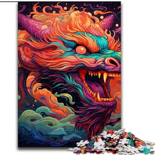 1000-teiliges Puzzle für Erwachsene, chinesischer Drache, aus Holz, für Jugendliche ab 14 Jahren, Heimdekoration, 50x75cm, pädagogisches und unterhaltsames Indoor-Spiel für die Heimdekoration 1000-teiliges Puzzle für Erwachsene, chinesischer Drache, aus Holz, für Jugendliche ab 14 Jahren, Heimdekoration, 50x75cm, pädagogisches und unterhaltsames Indoor-Spiel für die Heimdekoration von MLADSOEHK