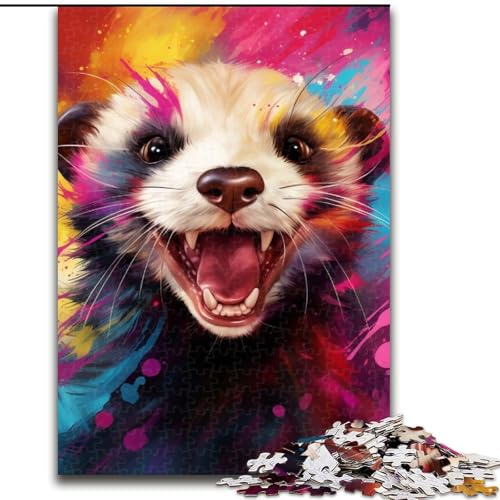 1000-teiliges Puzzle für Erwachsene, farbenfroher Kunstotter aus Holz, hochschwieriges Denkspiel für Jugendliche, 50x75cm, Lernspielzeug für Jugendliche, Heimbüro-Dekor 1000-teiliges Puzzle für Erwachsene, farbenfroher Kunstotter aus Holz, hochschwieriges Denkspiel für Jugendliche, 50x75cm, Lernspielzeug für Jugendliche, Heimbüro-Dekor von MLADSOEHK
