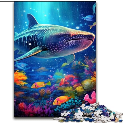1000-teiliges Puzzle für Erwachsene, farbenfroher Walhai aus Holz, perfekte DIY-Kunstdekoration oder Geburtstagsgeschenk, 50x75cm, Lernspielzeug für Teenager, Heimbüro-Dekor 1000-teiliges Puzzle für Erwachsene, farbenfroher Walhai aus Holz, perfekte DIY-Kunstdekoration oder Geburtstagsgeschenk, 50x75cm, Lernspielzeug für Teenager, Heimbüro-Dekor von MLADSOEHK