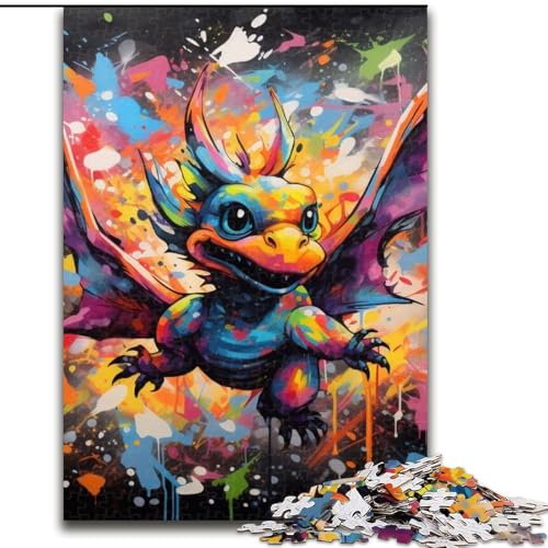 1000-teiliges Puzzle für Erwachsene, fliegendes Drachen-Graffiti-Gemälde aus Holz, perfektes DIY-Kunstdekor oder Geburtstagsgeschenk, 50x75cm, Lernspielzeug für Teenager, Heimbüro-Dekor 1000-teiliges Puzzle für Erwachsene, fliegendes Drachen-Graffiti-Gemälde aus Holz, perfektes DIY-Kunstdekor oder Geburtstagsgeschenk, 50x75cm, Lernspielzeug für Teenager, Heimbüro-Dekor von MLADSOEHK