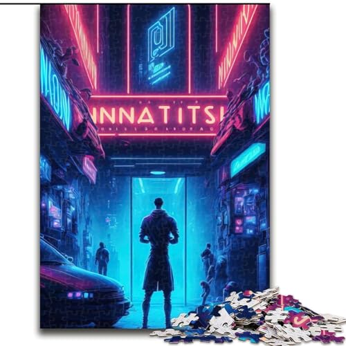 1000-teiliges Puzzle für Erwachsene, futuristischer Junge aus Holz, hochschwieriges Denkspiel für Teenager, 50x75cm, Lernspielzeug für Teenager, Heimbüro-Dekor 1000-teiliges Puzzle für Erwachsene, futuristischer Junge aus Holz, hochschwieriges Denkspiel für Teenager, 50x75cm, Lernspielzeug für Teenager, Heimbüro-Dekor von MLADSOEHK