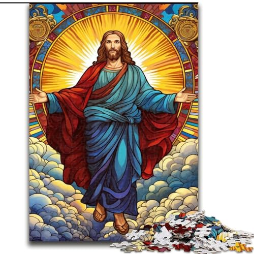 1000-teiliges Puzzle für Erwachsene „Jesus im Himmel“ aus Holz, perfektes DIY-Kunstdekor oder Geburtstagsgeschenk, 50x75cm, Lernspielzeug für Teenager, Heimbüro-Dekor 1000-teiliges Puzzle für Erwachsene „Jesus im Himmel“ aus Holz, perfektes DIY-Kunstdekor oder Geburtstagsgeschenk, 50x75cm, Lernspielzeug für Teenager, Heimbüro-Dekor von MLADSOEHK