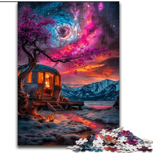 1000-teiliges Puzzle für Erwachsene und Jugendliche, Andromeda-Nachthimmel, Stressabbau-Spielzeug, einzigartige Heimdekoration und Geschenke für 14-Jährige (Größe 50x75cm) von MLADSOEHK