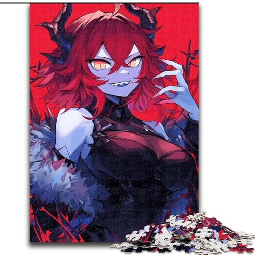 1000-teiliges Puzzle für Erwachsene und Jugendliche, Anime-Dämonenmädchen, Stressabbau-Spielzeug, einzigartige Heimdekoration und Geschenke für 14-Jährige (Größe 26x38cm) von MLADSOEHK