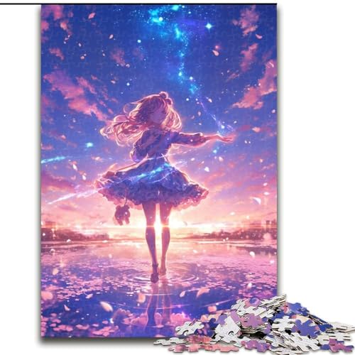 1000-teiliges Puzzle für Erwachsene und Jugendliche, Anime-Mädchen, Stressabbau-Spielzeug, einzigartige Heimdekoration und Geschenke für 14-Jährige (Größe 26x38cm) von MLADSOEHK