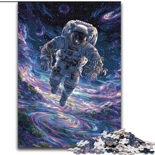 1000-teiliges Puzzle für Erwachsene und Jugendliche, Astronaut, Stressabbau-Spielzeug, einzigartige Heimdekoration und Geschenke für 14-Jährige (Größe 50x75cm) von MLADSOEHK