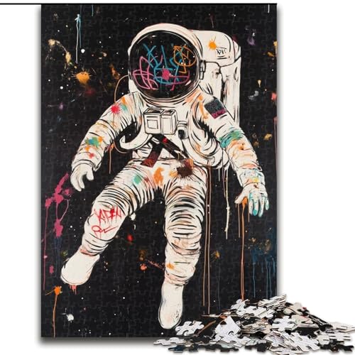 1000-teiliges Puzzle für Erwachsene und Jugendliche, Astronaut, entspannendes intellektuelles Lernspielzeug, Geburtstagsgeschenk, Geschenke (Größe 26x38cm) von MLADSOEHK