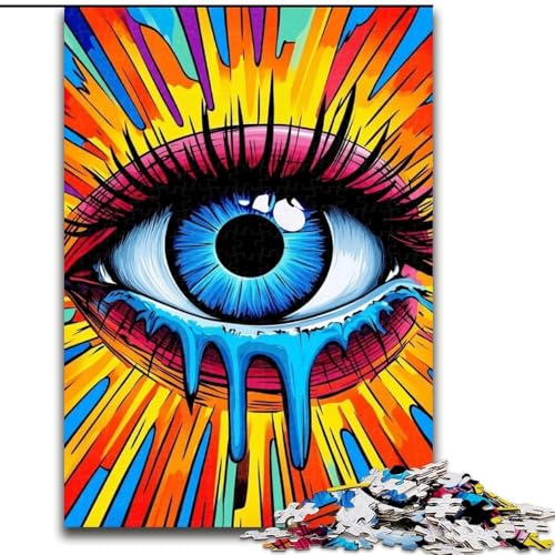 1000-teiliges Puzzle für Erwachsene und Jugendliche, Bunte Augen, entspannendes intellektuelles Lernspielzeug, Geburtstagsgeschenk, Geschenke (Größe 50x75cm) von MLADSOEHK