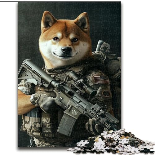 1000-teiliges Puzzle für Erwachsene und Jugendliche, Corgi-Spezialeinheiten, Stressabbau-Spielzeug, einzigartige Heimdekoration und Geschenke für 14-Jährige (Größe 26x38cm) von MLADSOEHK