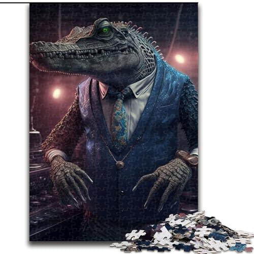 1000-teiliges Puzzle für Erwachsene und Jugendliche, DJ Crocodile, Stressabbau-Spielzeug, einzigartige Heimdekoration und Geschenke für 14-Jährige (Größe 50x75cm) von MLADSOEHK