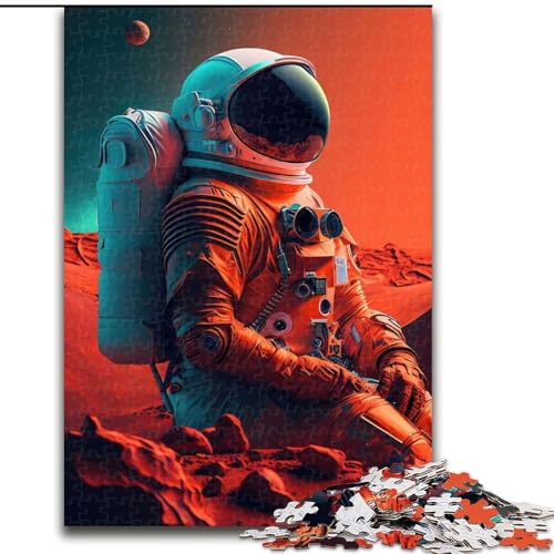 1000-teiliges Puzzle für Erwachsene und Jugendliche, Der Mars-Astronaut, Stressabbau-Spielzeug, einzigartige Heimdekoration und Geschenke für 14-Jährige (Größe 26x38cm) von MLADSOEHK