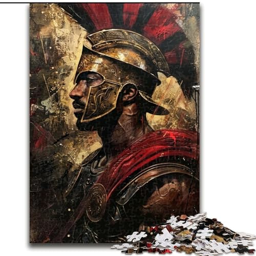 1000-teiliges Puzzle für Erwachsene und Jugendliche, Krieger, entspannendes intellektuelles Lernspielzeug, Geburtstagsgeschenk, Geschenke (Größe 50x75cm) von MLADSOEHK
