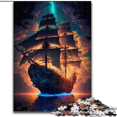 1000-teiliges Puzzle für Erwachsene und Jugendliche, Ozeanschiff, Spielzeug zum Stressabbau, einzigartige Heimdekoration und Geschenke für 14-Jährige (Größe 26x38cm) von MLADSOEHK