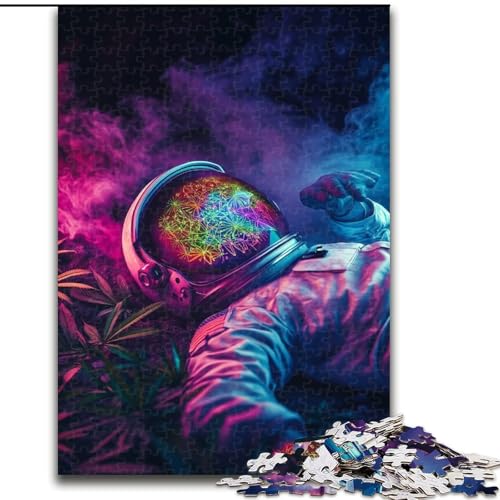 1000-teiliges Puzzle für Erwachsene und Jugendliche, Psychedelischer Astronaut, Stressabbau-Spielzeug, einzigartige Heimdekoration und Geschenke für 14-Jährige (Größe 50x75cm) von MLADSOEHK